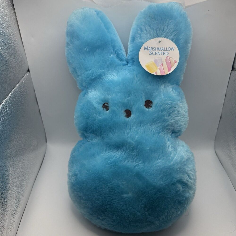 Peeps 14” Blue Fuzzy Fluffy Easter  Weighted Scented Plush